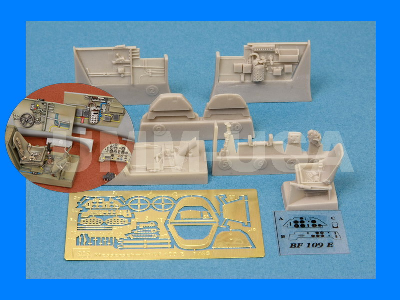 SBS48013 Messerschmitt Bf-109E Cokpit set 1/48